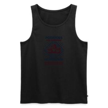 Potatoes Are Great - Mama Dad - Men's Premium Organic Tank Top - black - Front - Michal (187cm)