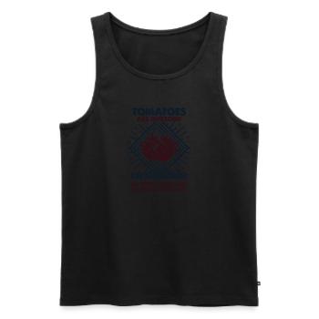 Tomatoes Are Great - Mom Dad - Men's Premium Organic Tank Top - black - Front - Michal (187cm)