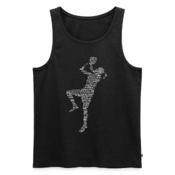 Basket-ball Filles - Débardeur bio Premium Homme - noir - Devant - Michal (187cm)