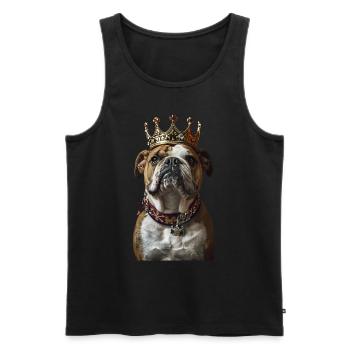 Bouledogue - Débardeur bio Premium Homme - noir - Devant - AI Model Male 178 light (178cm)