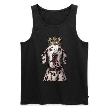 Dalmatiner - Männer Premium Bio Tank Top - Schwarz - Vorne - AI Model Male 178 light (178cm)