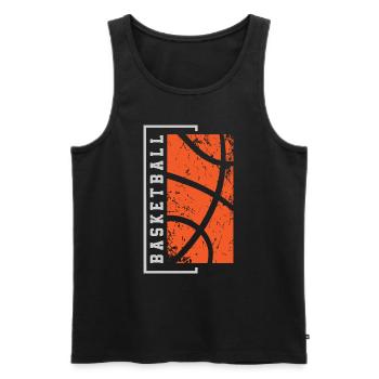 Basketball Basketballer - Männer Premium Bio Tank Top - Schwarz - Vorne - Michal (187cm)