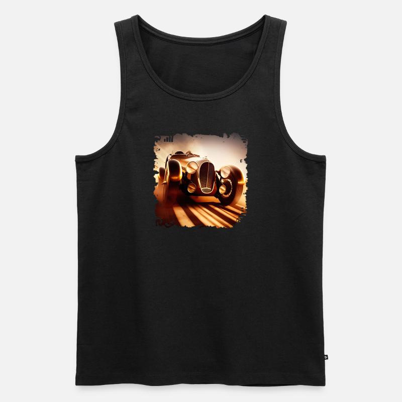 Beim Oldtimer-Rennen einen Oldtimer erleben - Männer Premium Bio Tank Top - Schwarz
