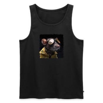 Rats have poor eyesight - Men's Premium Organic Tank Top - black - Front - AI Model Male 178 light (178cm)