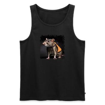 Wer Ratten hat, hat keine Mäuse! - Männer Premium Bio Tank Top - Schwarz - Vorne - AI Model Male 178 light (178cm)