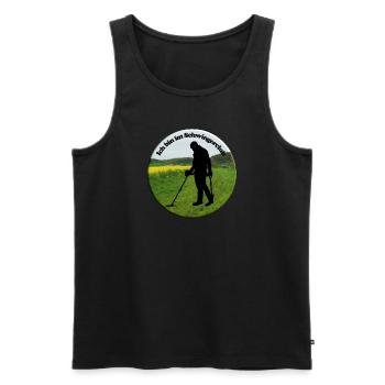 Der Detektor-Schwinger muss sich an Gesetze halten - Männer Premium Bio Tank Top - Schwarz - Vorne - AI Model Male 178 light (178cm)