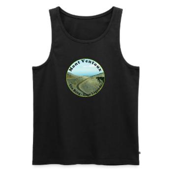 Mit dem Fahrrad über den Mont Ventoux - Männer Premium Bio Tank Top - Schwarz - Vorne - AI Model Male 178 light (178cm)