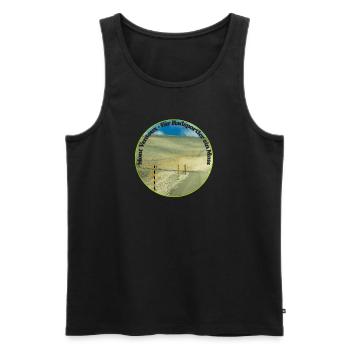 Der Mont Ventoux, ein Symbol für Radsportler - Männer Premium Bio Tank Top - Schwarz - Vorne - Michal (187cm)