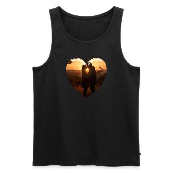 Lieben und geliebt werden sind wunderbare Gefühle - Männer Premium Bio Tank Top - Schwarz - Vorne - AI Model Male 178 light (178cm)