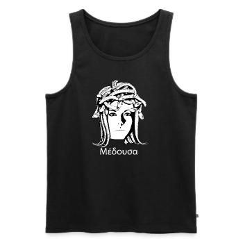 Medusa Antike Kunst Medusas Kopf mit Schlangenhaar - Männer Premium Bio Tank Top - Schwarz - Vorne - AI Model Male 178 light (178cm)