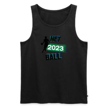 Netball 2023 Netballer Netballspieler Ballsport - Männer Premium Bio Tank Top - Schwarz - Vorne - AI Model Male 178 light (178cm)