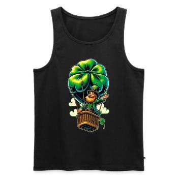 Leprechaun en ballon (Leprechaun irlandais) - Débardeur bio Premium Homme - noir - Devant - Michal (187cm)