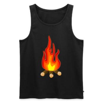 campfire - Men's Premium Organic Tank Top - black - Front - Michal (187cm)