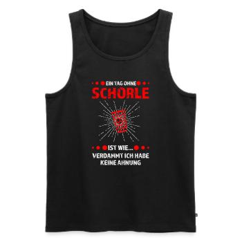 Schorle Pfälzer Dubbeglas Geschenk - Männer Premium Bio Tank Top - Schwarz - Vorne - Michal (187cm)