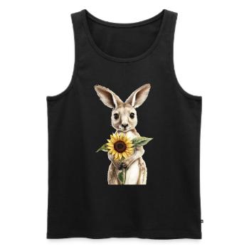 Pinguin - Männer Premium Bio Tank Top - Schwarz - Vorne - Michal (187cm)