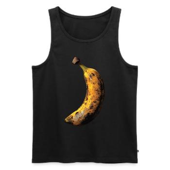 Banane - Männer Premium Bio Tank Top - Schwarz - Vorne - Michal (187cm)