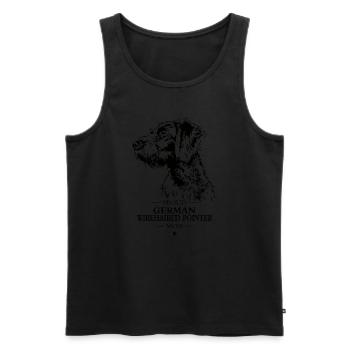 German Wirehaired Pointer Mom Hunde Hund Wilsigns - Männer Premium Bio Tank Top - Schwarz - Vorne - AI Model Male 178 light (178cm)