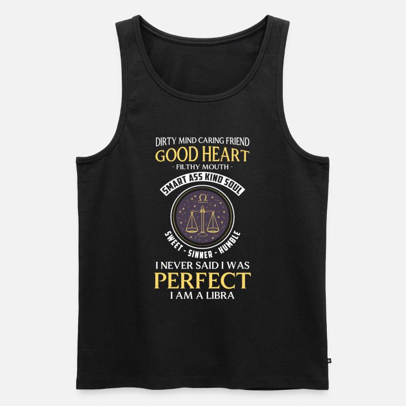 Waage Astrologie Aberglaube Himmel - Männer Premium Bio Tank Top - Schwarz