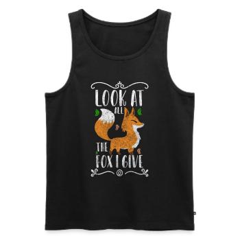 Tier Füchse Klug Jäger - Männer Premium Bio Tank Top - Schwarz - Vorne - AI Model Male 178 light (178cm)