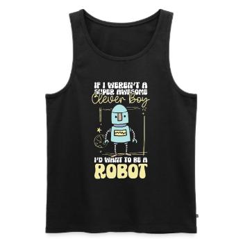Android Mechanics Robotics Technician - Men's Premium Organic Tank Top - black - Front - AI Model Male 178 light (178cm)