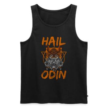 Odin Symbol - Männer Premium Bio Tank Top - Schwarz - Vorne - Michal (187cm)