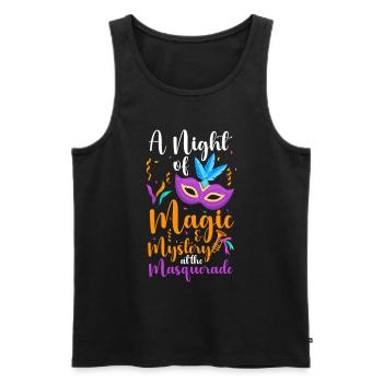 Maskerade Festival Zweites Gesicht - Männer Premium Bio Tank Top - Schwarz - Vorne - Michal (187cm)