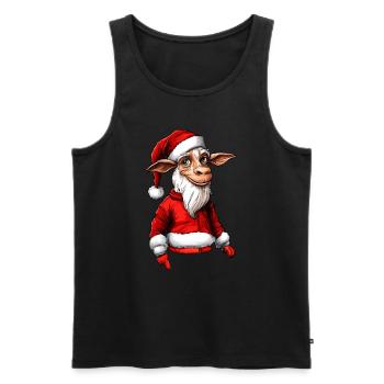 Chèvre de Noël - Débardeur bio Premium Homme - noir - Devant - Michal (187cm)