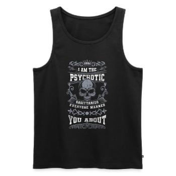 Horoscope Décembre Astrologie - Débardeur bio Premium Homme - noir - Devant - AI Model Male 178 light (178cm)