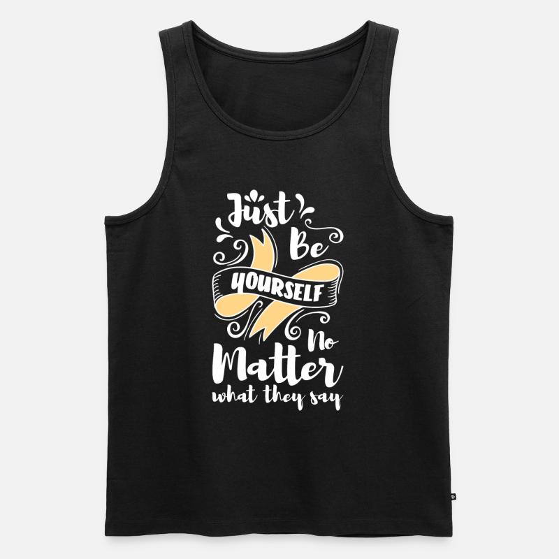 Anders Stolz Style - Männer Premium Bio Tank Top - Schwarz