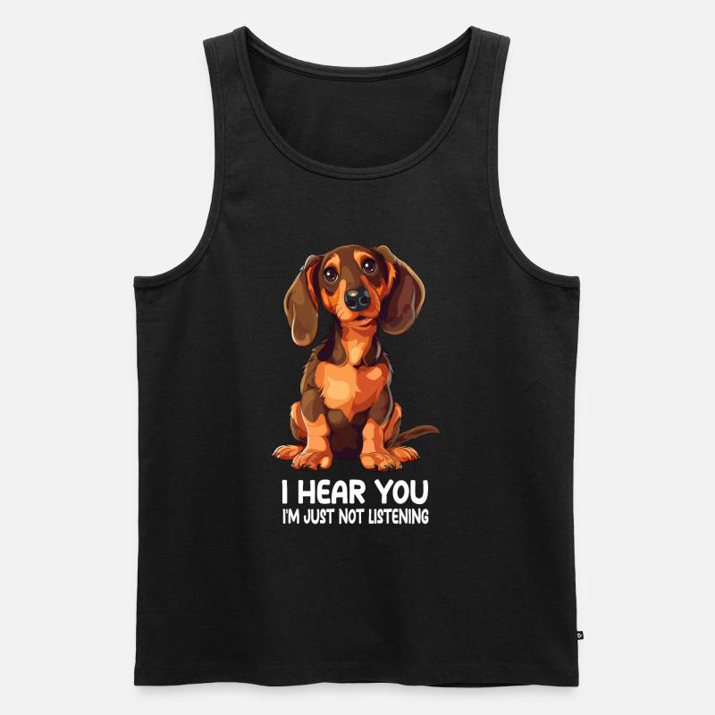 Dachshund - Männer Premium Bio Tank Top - Schwarz