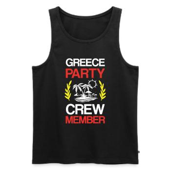 Greece Party Crew - Men's Premium Organic Tank Top - black - Front - Michal (187cm)