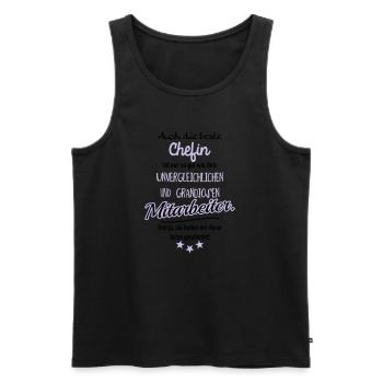 Beste Chefin Tasse - Männer Premium Bio Tank Top - Schwarz - Vorne - AI Model Male 178 light (178cm)
