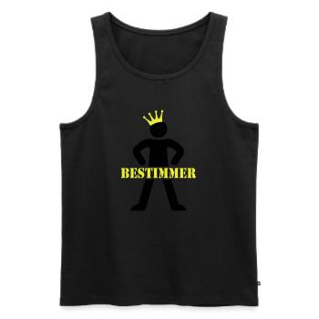 Bestimmer_2C - Männer Premium Bio Tank Top - Schwarz - Vorne - Michal (187cm)
