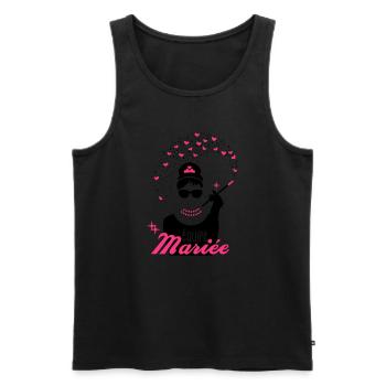 team bride - bride - EVJF - tiffany - Men's Premium Organic Tank Top - black - Front - AI Model Male 178 light (178cm)