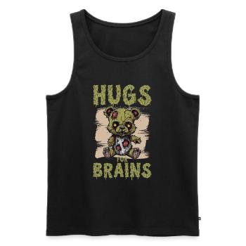 Zombie Teddy Halloween Horror Monster Hugs - Men's Premium Organic Tank Top - black - Front - AI Model Male 178 light (178cm)