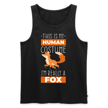 Fuchs Hühnerschreck Fuchsfell Intelligenz - Männer Premium Bio Tank Top - Schwarz - Vorne - AI Model Male 178 light (178cm)