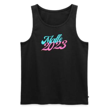 Malle 2023 - Männer Premium Bio Tank Top - Schwarz - Vorne - Michal (187cm)