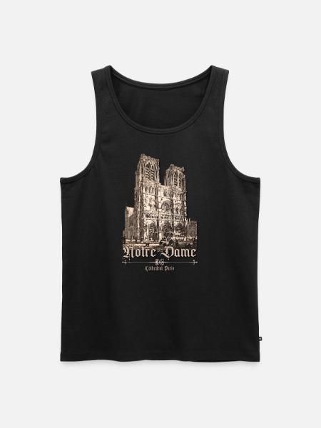 Notre Dame Paris - Men's Premium Organic Tank Top - black