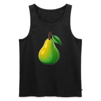A pear - Men's Premium Organic Tank Top - black - Front - AI Model Male 178 light (178cm)