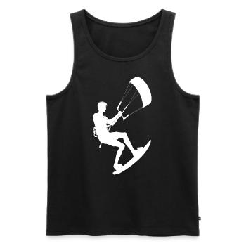 Women Kitesurfer Kiten Kitesurfing Kitesurf - Men's Premium Organic Tank Top - black - Front - Michal (187cm)