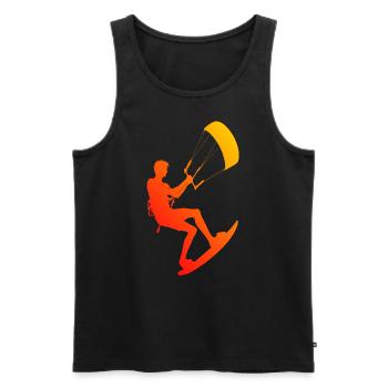 Cerf-volant Cerf-volant homme Kitesurf femme Kitesurf - Débardeur bio Premium Homme - noir - Devant - AI Model Male 178 light (178cm)