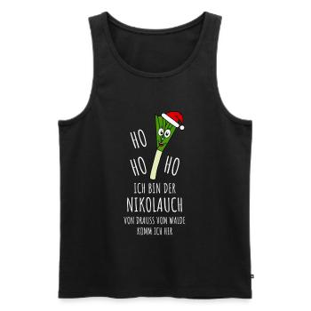 Nikolauch - Ho Ho Ho Ich bin der Nikolauch - Männer Premium Bio Tank Top - Schwarz - Vorne - Michal (187cm)