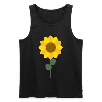 Sonnenblume - Männer Premium Bio Tank Top - Schwarz - Vorne - Michal (187cm)