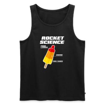 Rocket science popsicle science de fusée - Débardeur bio Premium Homme - noir - Devant - AI Model Male 178 light (178cm)