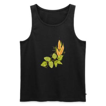 Le houblon et le malt base pour la bière - Débardeur bio Premium Homme - noir - Devant - Michal (187cm)