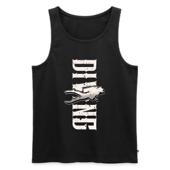 Diving Divers - Men's Premium Organic Tank Top - black - Front - AI Model Male 178 light (178cm)