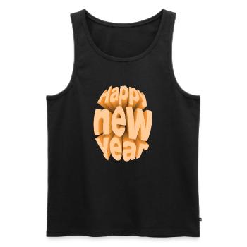 Colorful New Year's Eve Festiving Design - Men's Premium Organic Tank Top - black - Front - AI Model Male 178 light (178cm)