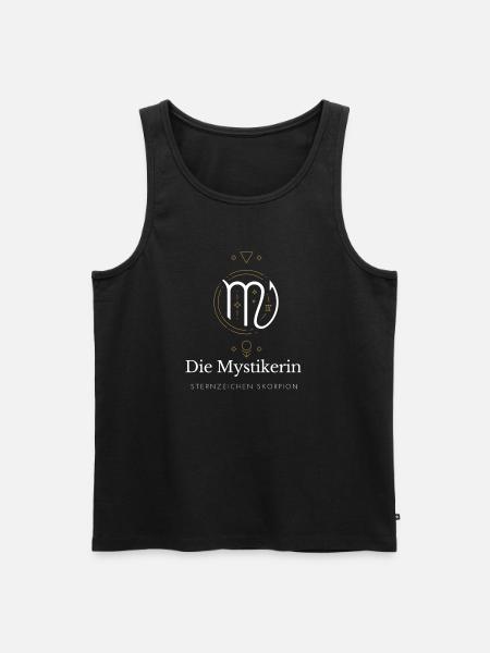 Die Mystikerin Virgo Logo - Männer Premium Bio Tank Top - Schwarz