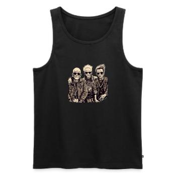 Coole Bestager Anarchisten Punks mit Sonnenbrillen - Männer Premium Bio Tank Top - Schwarz - Vorne - AI Model Male 178 light (178cm)