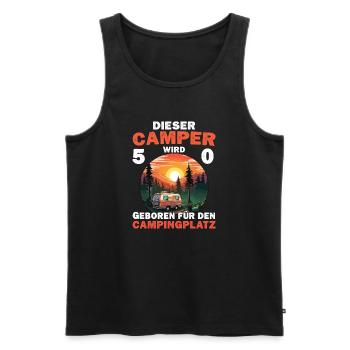 Lustiger Camper Wohnmobil 50 Geburtstag Camping - Männer Premium Bio Tank Top - Schwarz - Vorne - Michal (187cm)